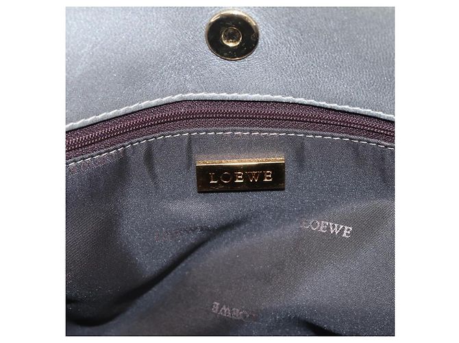 LOEWE Anagram Amazona Justa Hand Bag Leather Gold Silver - vista 18