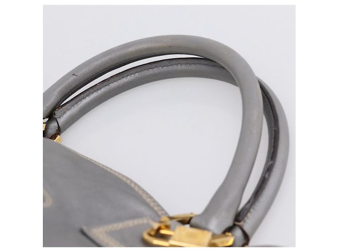 LOEWE Anagram Amazona Justa Hand Bag Leather Gold Silver - vista 7