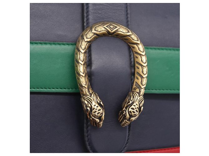 GUCCI Bamboo Dionysus Hand Bag Leather Navy Gold 448075 - vista 22
