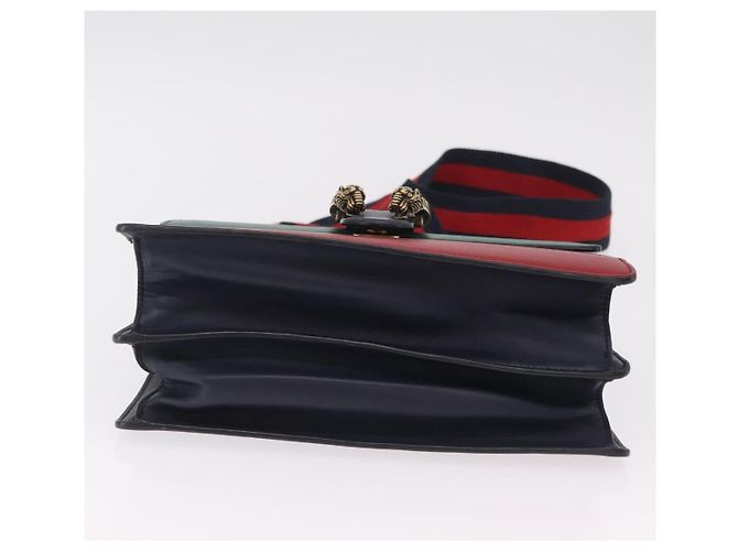 GUCCI Bamboo Dionysus Hand Bag Leather Navy Gold 448075 - vista 5
