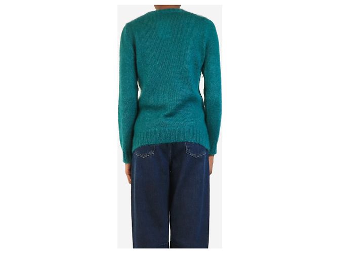 Gucci Vintage Mohair-Strickpullover in Grün - Größe S - Ansicht 2