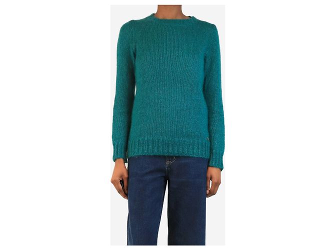 Gucci Vintage Mohair-Strickpullover in Grün - Größe S - Ansicht 3