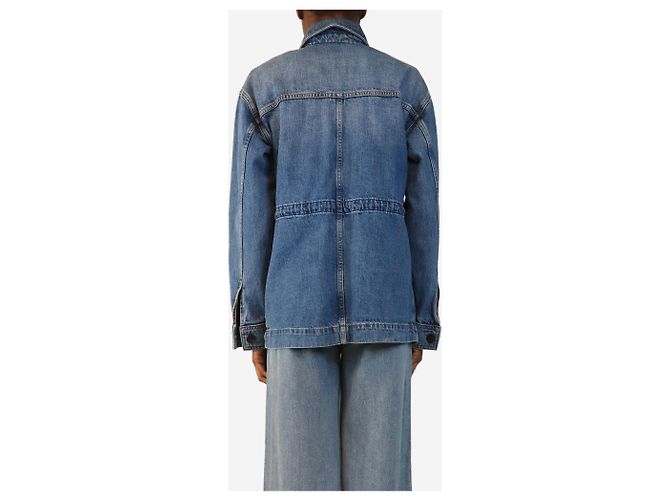 Autre Marque Blaues Denim-Cargo-Jacke - size UK 8 - Ansicht 2