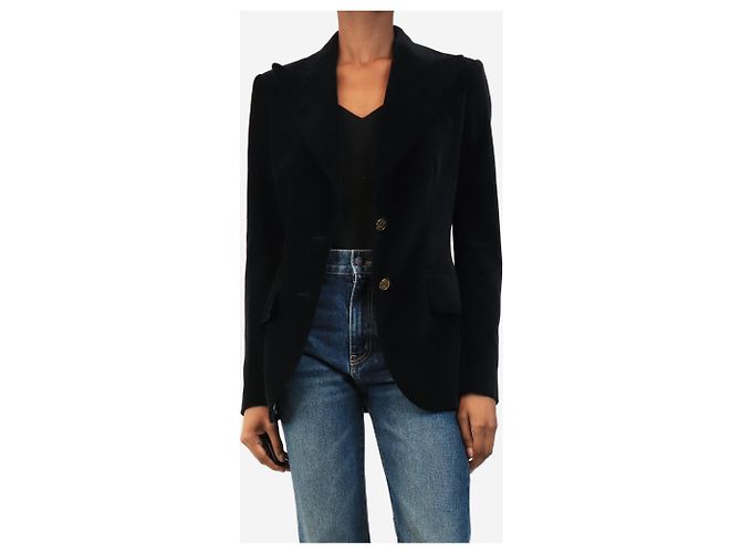 Dolce & Gabbana Blazer de terciopelo negro - size UK 8 - vista 3