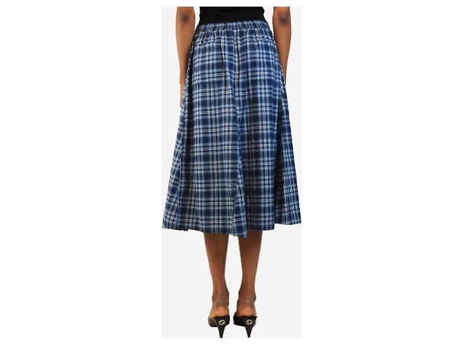 Acne Falda de tiro medio a cuadros azules - size UK 8 - vista 3