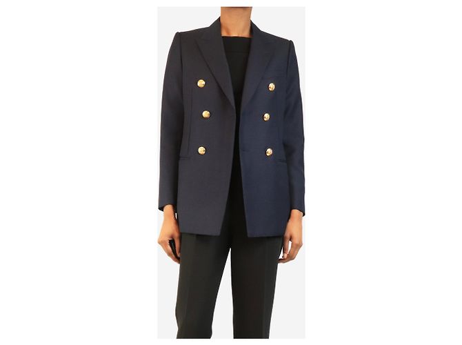 Céline Navy double-breasted jacket - size UK 6 - view 3