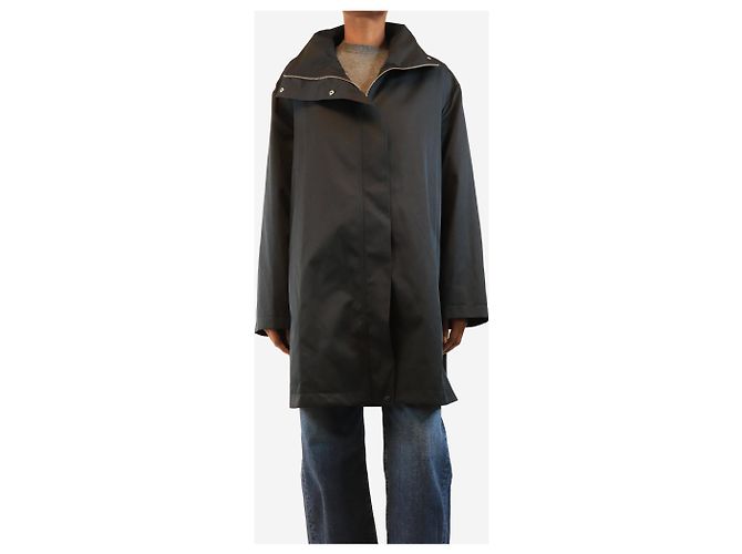 Autre Marque Parka técnica de cuello alto azul marino - size UK 6 - vue 3