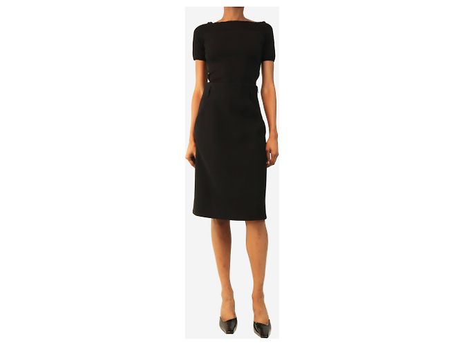 Prada Schwarzer taillierter Midirock - size UK 8 - Ansicht 2