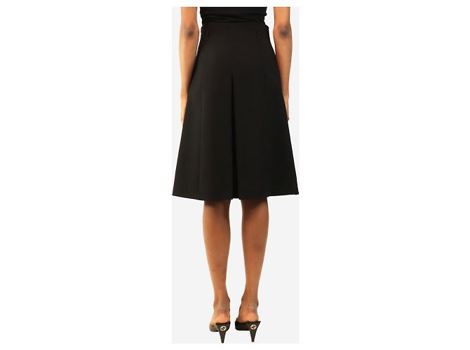 Prada Schwarzer taillierter Midirock - size UK 8 - Ansicht 3