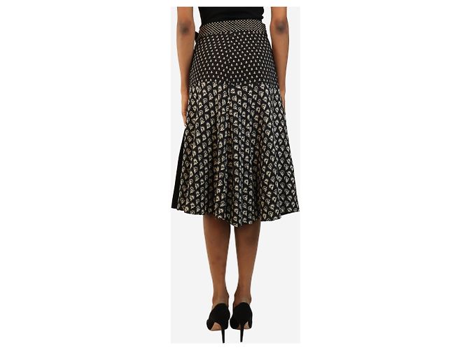 Proenza Schouler Falda midi de estampado mixto en blanco y negro FW18 - size UK 8 - vista 3