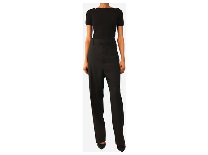 Bottega Veneta Pantalones ajustados negros Pre-Spring 2020 - size UK 8 - vista 2
