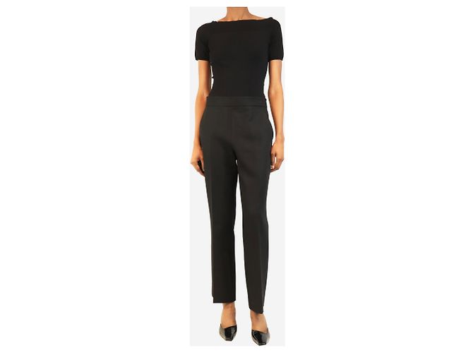 Gucci Pantalones rectos negros - talla UK 8 - vista 2