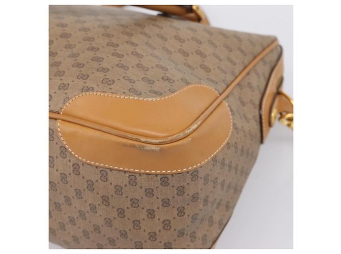 GUCCI Micro GG Supreme Hand Bag PVC 2way Beige Gold 002 122 0033 - vista 17