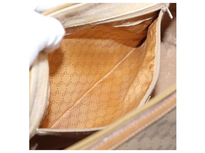GUCCI Micro GG Supreme Hand Bag PVC 2way Beige Gold 002 122 0033 - vista 24