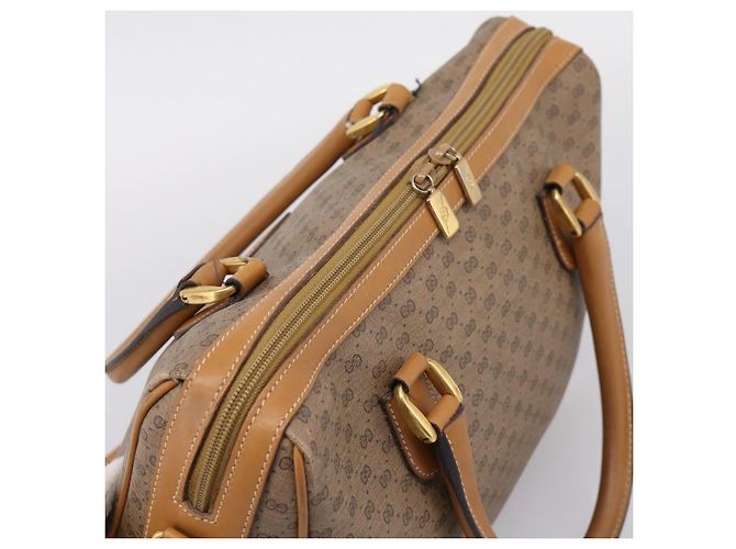 GUCCI Micro GG Supreme Hand Bag PVC 2way Beige Gold 002 122 0033 - vista 6