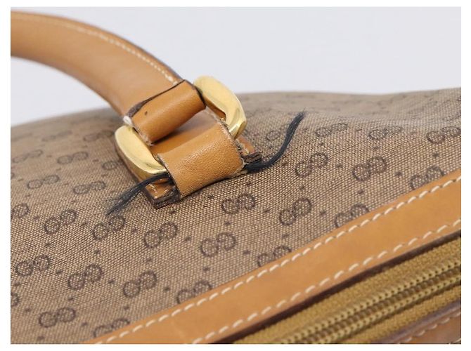 GUCCI Micro GG Supreme Hand Bag PVC 2way Beige Gold 002 122 0033 - vista 9
