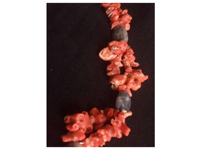 Autre Marque Collana in corallo rosso e turchese - vista 5