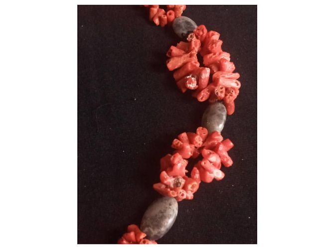 Autre Marque Collana in corallo rosso e turchese - vista 6