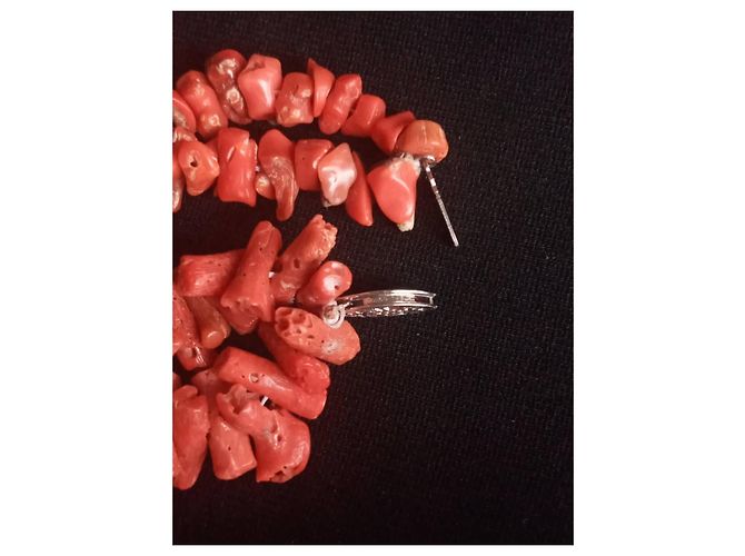 Autre Marque Collana in corallo rosso e turchese - vista 7