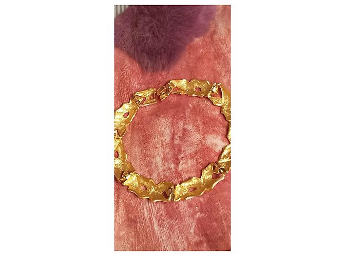 Set Collana e Bracciale Givenchy in metallo dorato e smalto bianco - vista 14