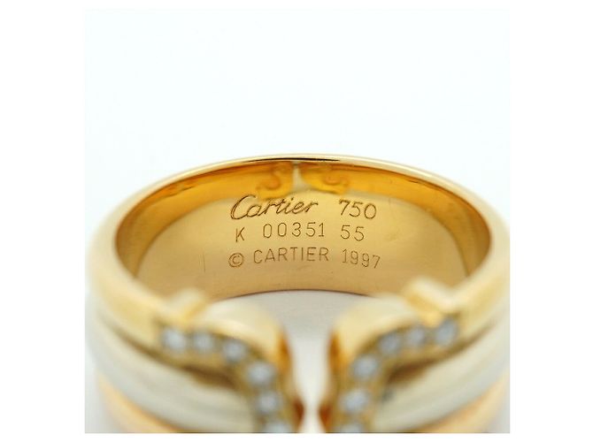 Anello Cartier 2C Band Diamante Oro 18K - vista 4