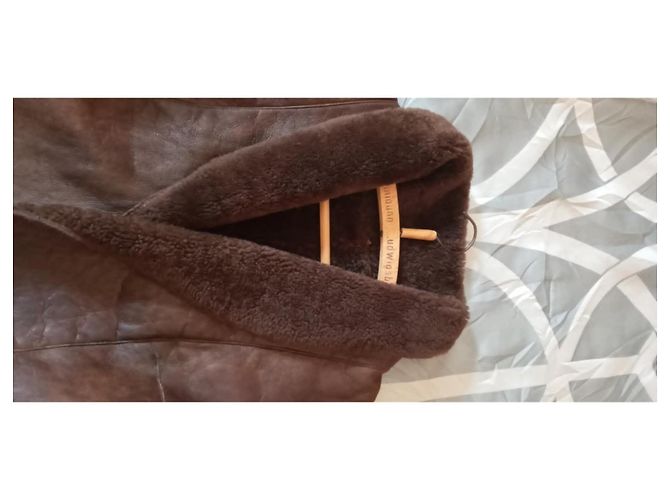 Raro Cappotto Fendi Alta Moda in Pelle l'aînée e Zibeline Russo - vista 14