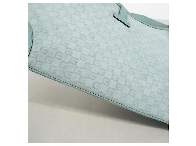 Borsa a tracolla Gucci in camoscio verde chiaro - vista 10