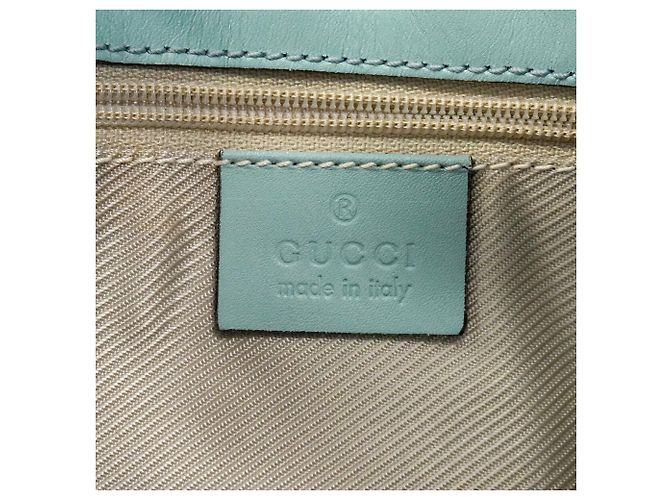 Borsa a tracolla Gucci in camoscio verde chiaro - vista 5