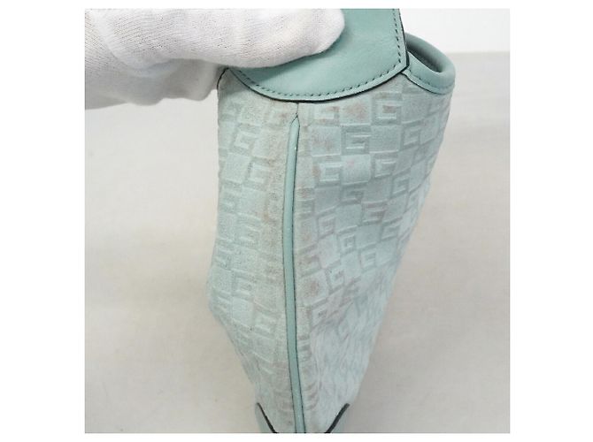 Borsa a tracolla Gucci in camoscio verde chiaro - vista 7