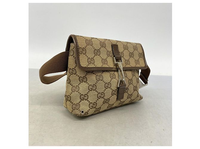 Marsupio Gucci in tela marrone - vista 2