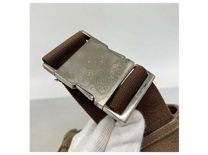Marsupio Gucci in tela marrone - vista 7