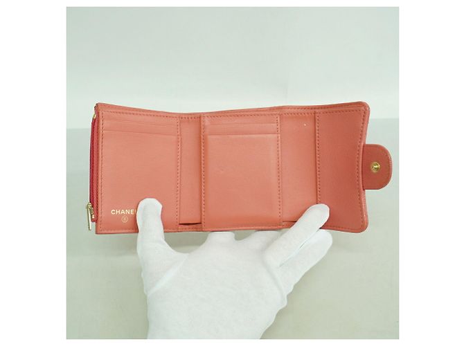 Portafoglio tri-fold Chanel Rosa - vista 3
