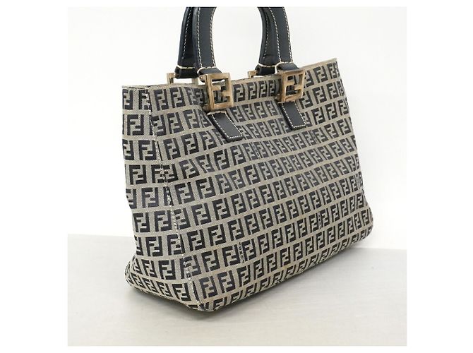 Bolsa de mão Fendi Zucchino em nylon e canvas - vista 2