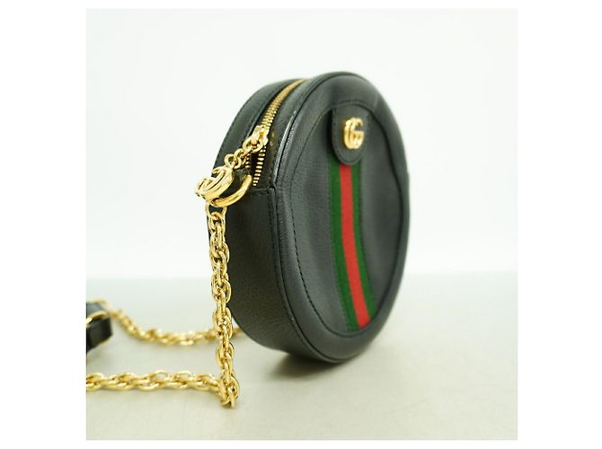 Gucci Ophidia Schultertasche aus schwarzem Leder - Ansicht 2