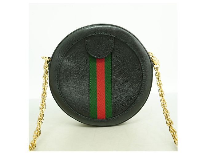 Gucci Ophidia Schultertasche aus schwarzem Leder - Ansicht 8