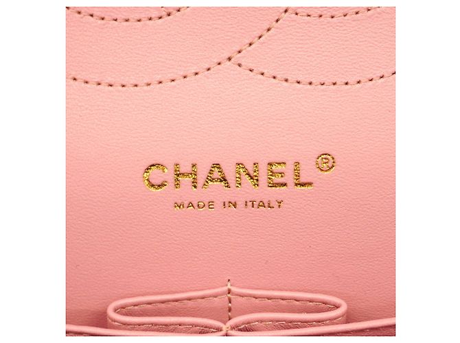 Borsa a tracolla Chanel in vitello martellato rosa - vista 5