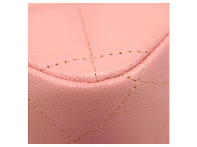 Borsa a tracolla Chanel in vitello martellato rosa - vista 6