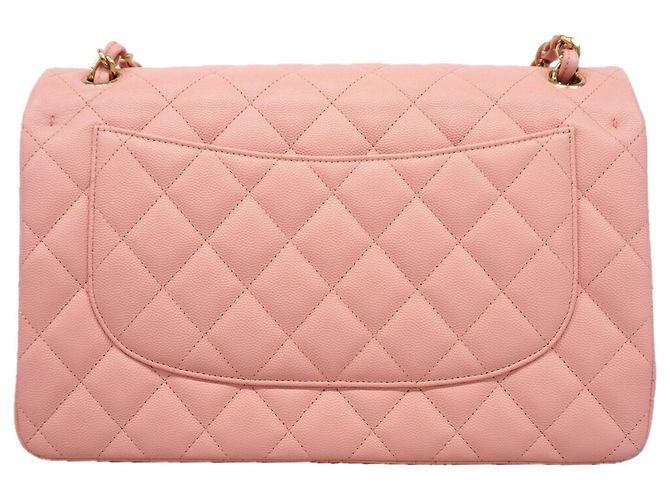 Borsa a tracolla Chanel in vitello martellato rosa - vista 8