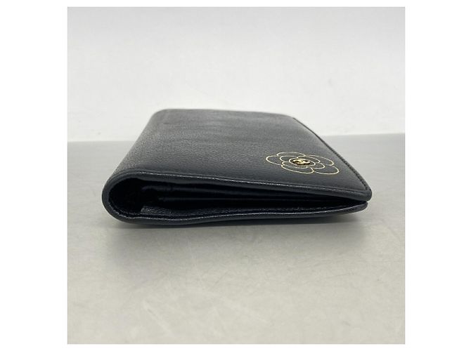 Chanel Black Leather Long Wallet - view 2