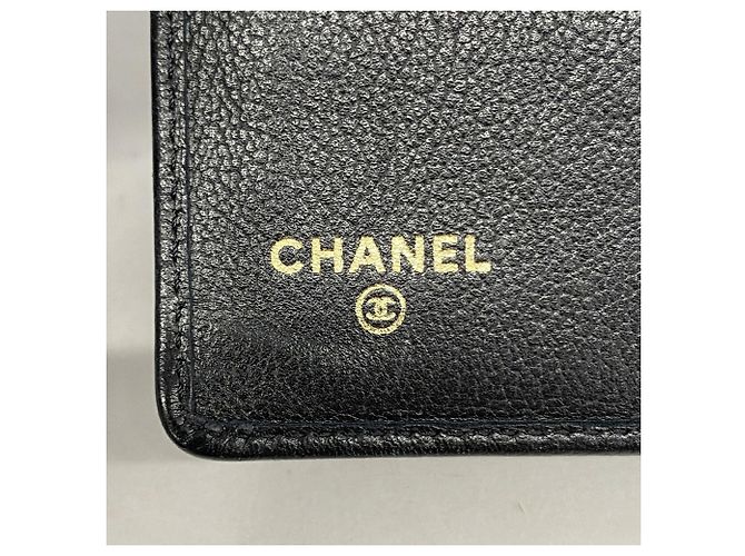 Chanel Black Leather Long Wallet - view 4