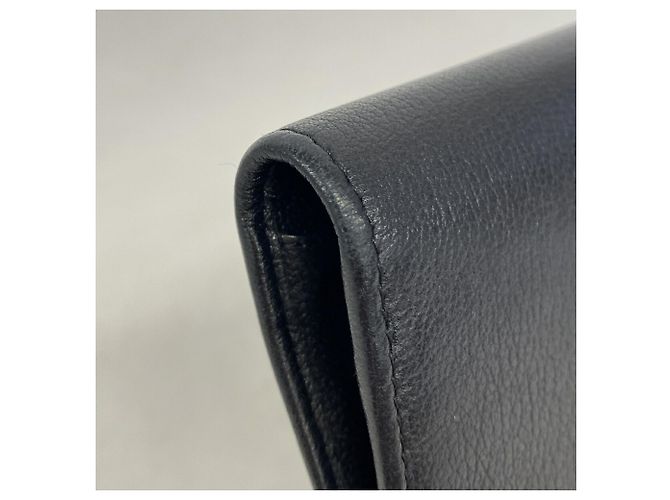 Chanel Black Leather Long Wallet - view 5