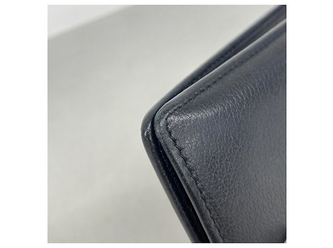Chanel Black Leather Long Wallet - view 6