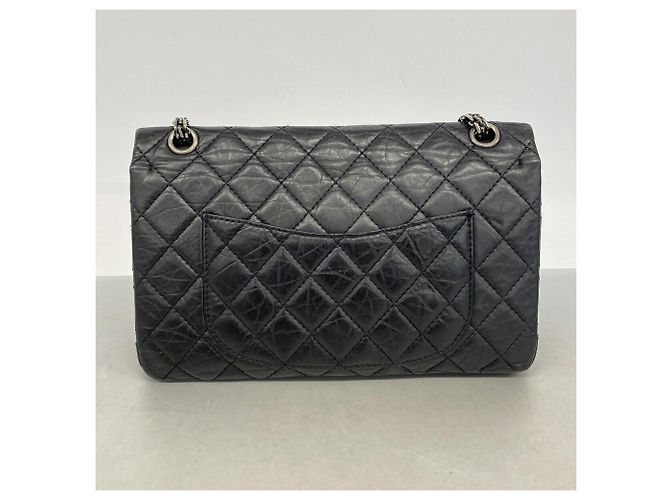 Bolsa de ombro Chanel em couro de bezerro preto - vista 10