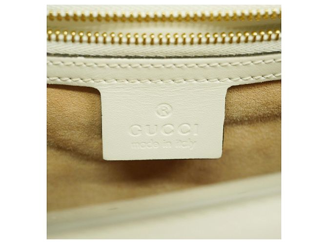 Gucci Schultertasche aus Leder in Elfenbein - Ansicht 5