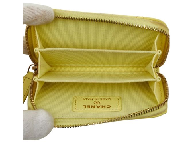 Monedero Chanel Matelassé Amarillo Limón - vista 6
