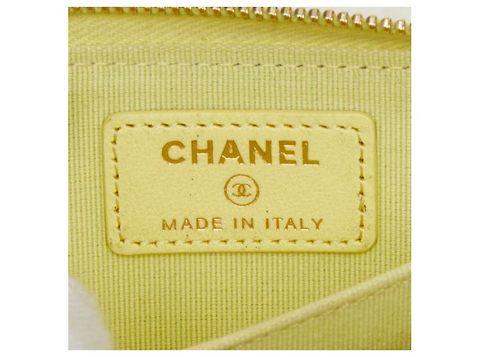 Monedero Chanel Matelassé Amarillo Limón - vista 7