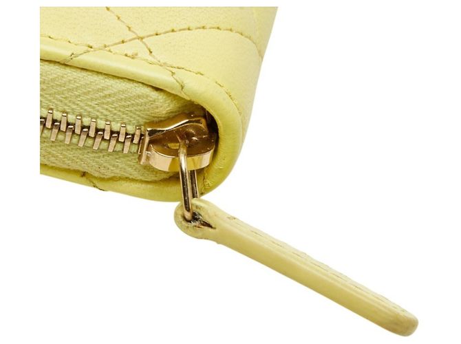 Monedero Chanel Matelassé Amarillo Limón - vista 9