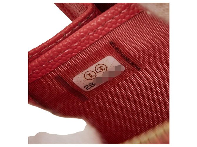 Cartera larga Chanel Matelassé de piel de becerro granulada rosa - vista 10