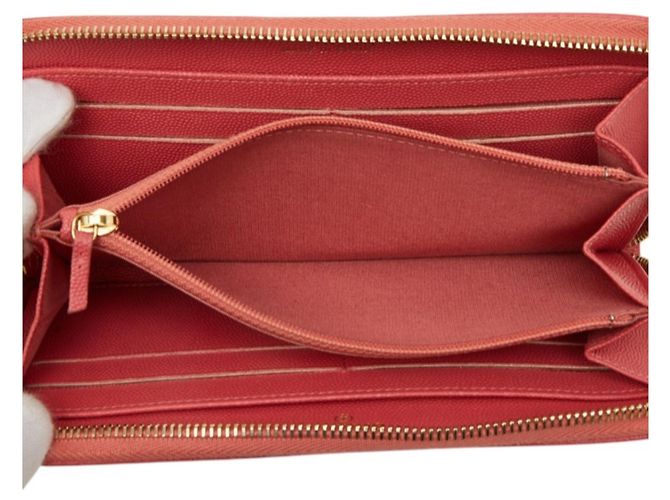 Cartera larga Chanel Matelassé de piel de becerro granulada rosa - vista 6