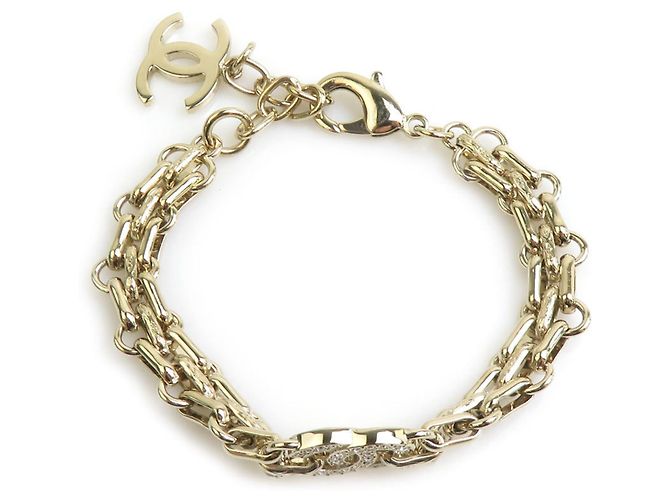 Bracciale con ciondoli in metallo dorato Chanel - vista 2